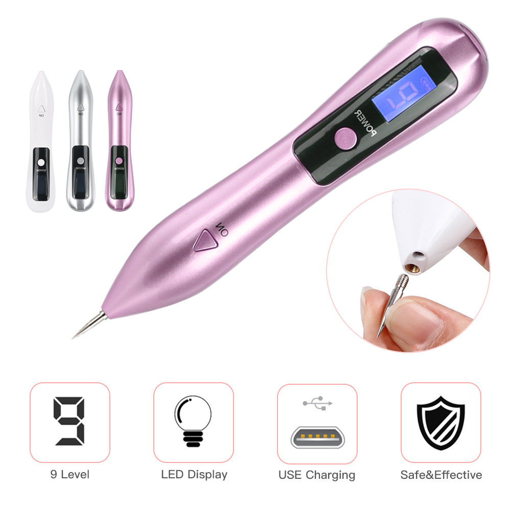 Cross-Border Portable Mole Removal Pen, Nine-Level Multi-Functional White Pen, Adjustable Beauty Instrument, Home Facial Mole Removal Pen