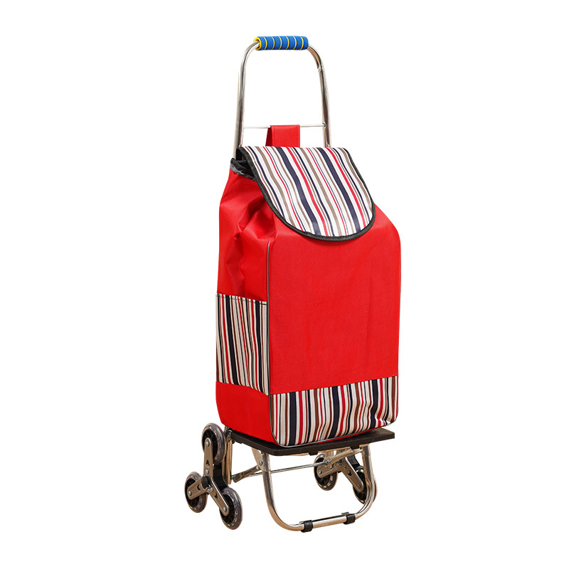 Stair-Climbing Folding Cart for the Elderly, Portable Grocery Shopping Cart, Supermarket Trolley for Climbing Stairs