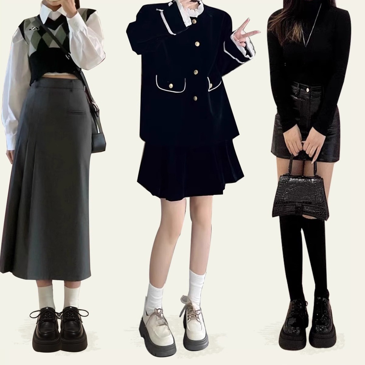 British Style Small Leather Shoes for Women 2025 Autumn and Winter New Heightening Thick-Soled Black Lace-Up Mary Jane Loafers