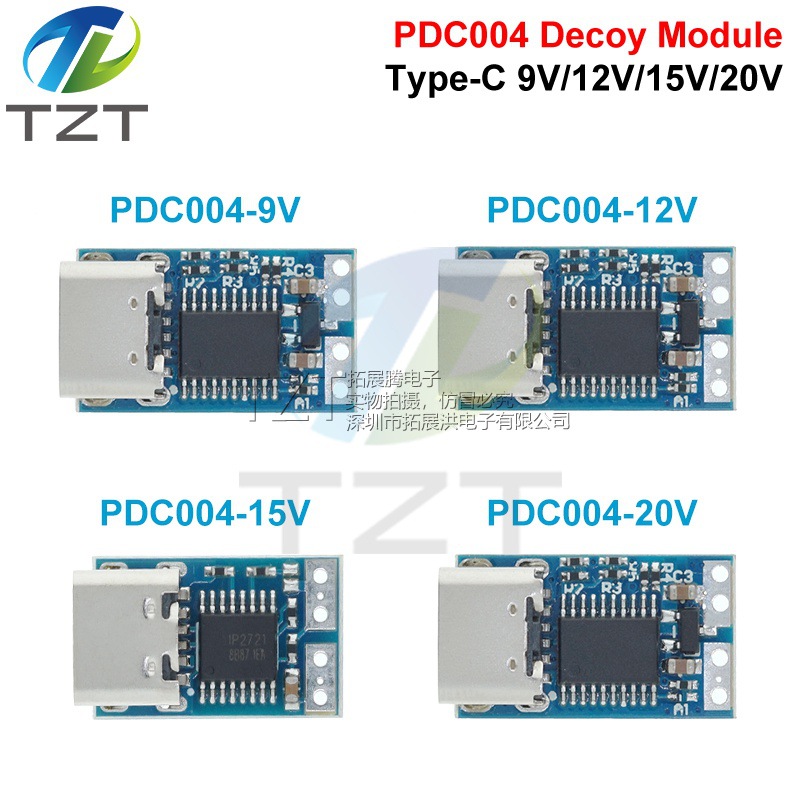 PDC004-PD decoy PD23.0 to DC DC trigger adapter QC4 charging notebook 912 1520V