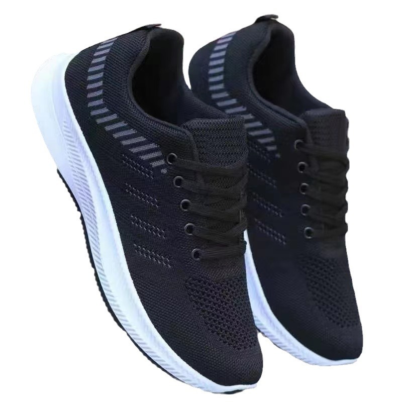 Shoes for Men 2024 New Trend Soft Sole Comfortable Running Casual Shoes for Men Fly Woven Breathable Sports Shoes Manufacturer Wholesale