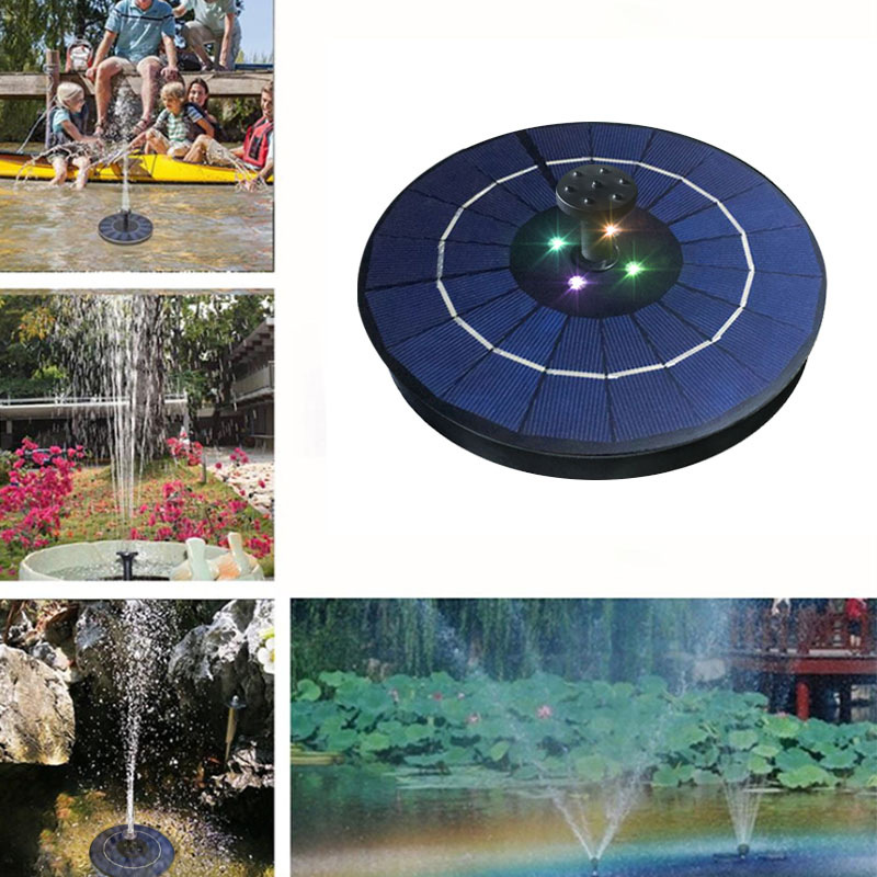 Square Solar Power Storage Automatic Fountain Light Garden Courtyard Solar Music Fountain Luminous Colorful Swimming Pool Light