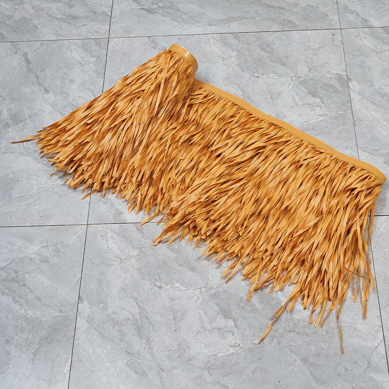 Plastic Plastic Thatch PE Simulation Straw House Scenic Decorative Roof Wooden House Pavilion Twisted Flower Vine Simulation Thatch