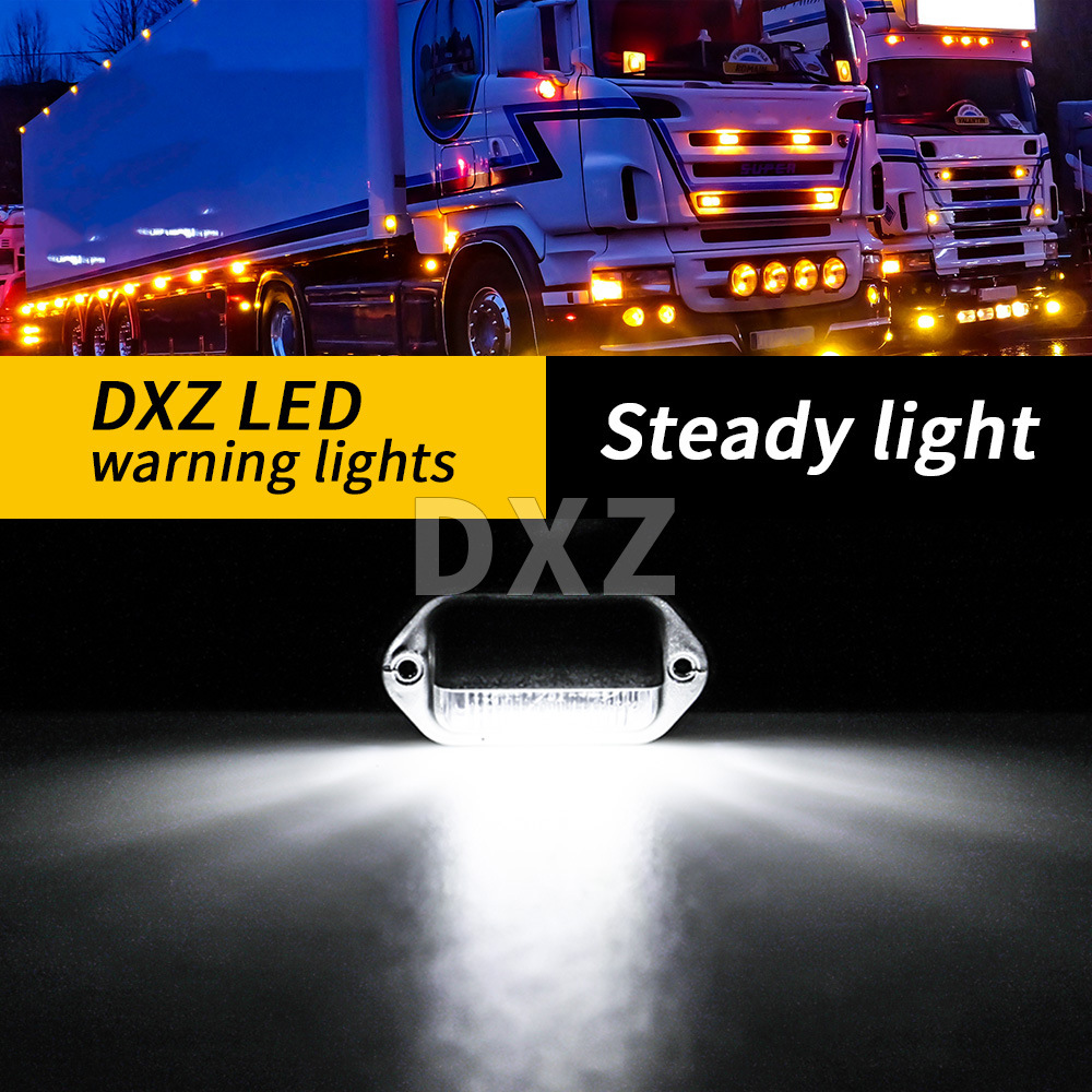 DXZ factory direct sale 6LED truck license plate light car truck bus trailer tail light side light 12-24V