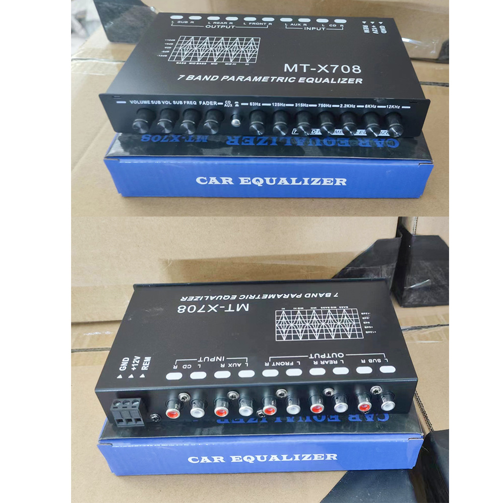Cross-border car equalizer 7-segment equalizer car audio EQ tuning frequency amplifier power amplifier factory