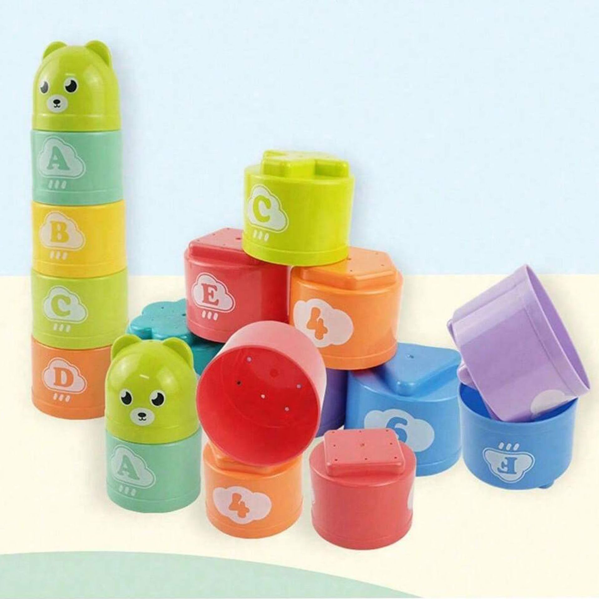 Кубики для stacking с радугой, образовательная игрушка для детей, развивающая концентрацию