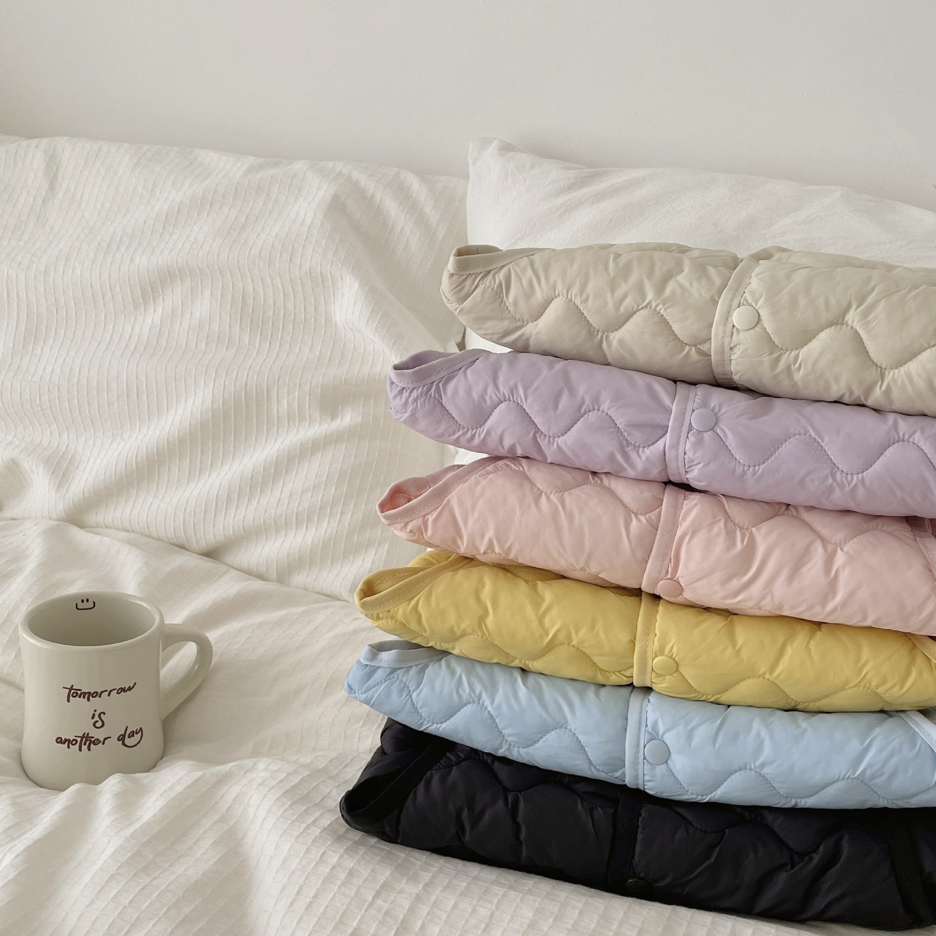 Children's Down Cotton Vest Baby Baby Inside and Outside Wear Autumn and Winter Thickened Vest New Foreign Trade New Style for Boys and Girls