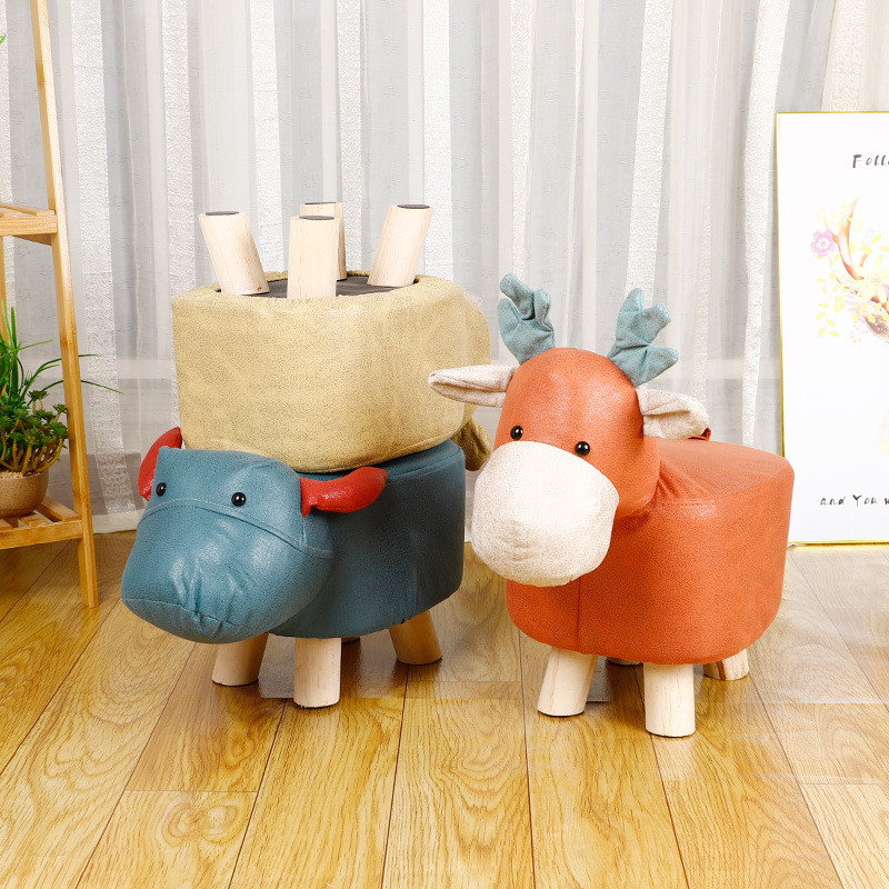 Manufacturer Wholesale Animal Stools, Gift Stools, Shoe-Changing Stools, Elephant Stools, Cartoon Stools, Tech Fabric, Customizable Logo