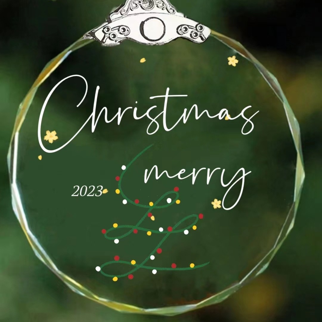 Crystal Glass Christmas Pendant Transparent Crystal Glass Pendant Creative Christmas Gift Holiday Ornament Manufacturer