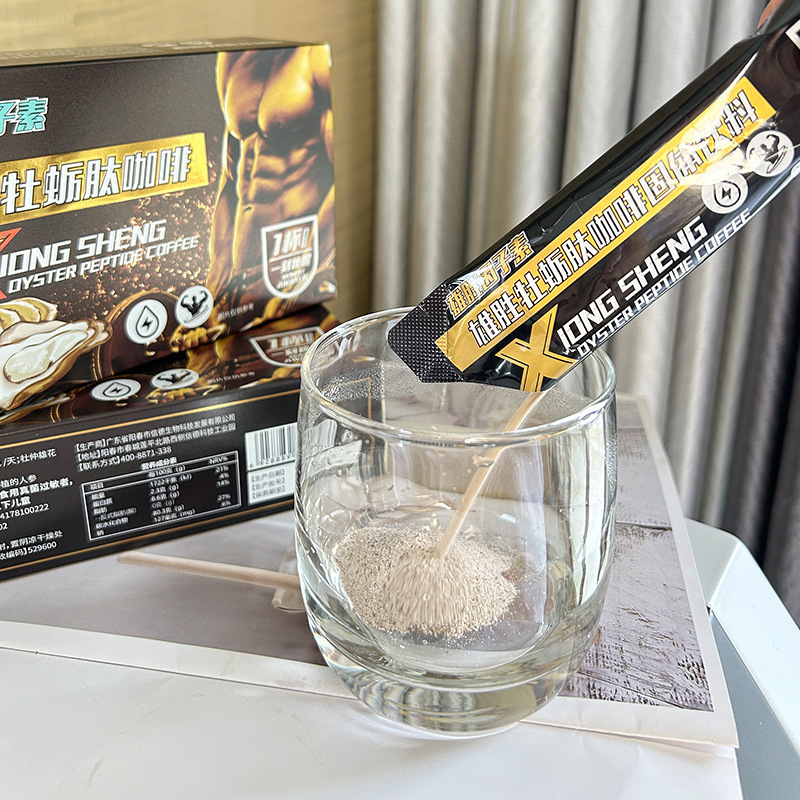 Ginseng Polygonatum Oyster Peptide Coffee Men's Special Refreshing Sports 0 Trans Fat Instant Energy Coffee Powder Oem