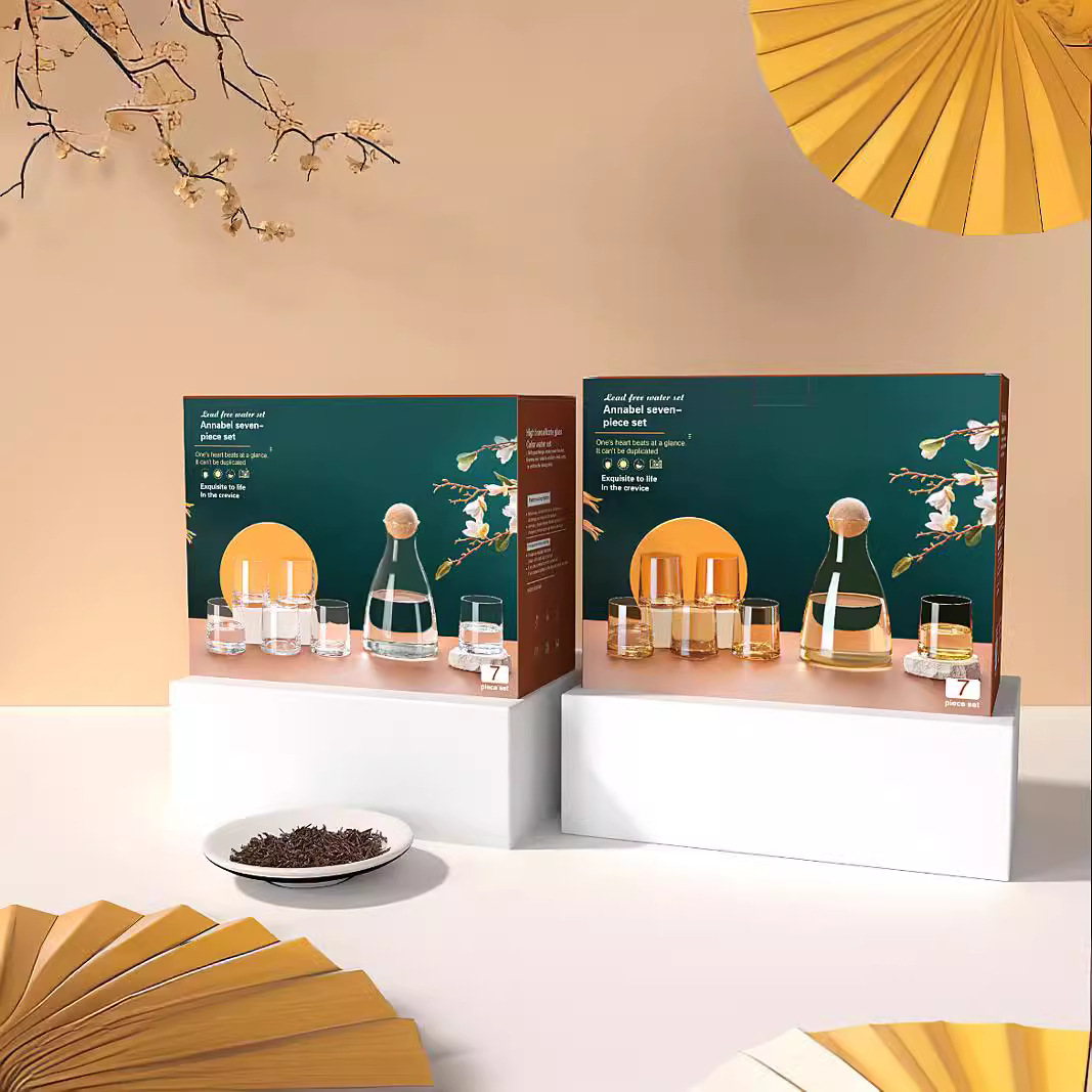 Light Luxury, Simple and Heat-Resistant Cold Water Kettle, High Borosilicate Glass, High Temperature Resistant, Household Large-Capacity Tea Brewing Set, Tea Set