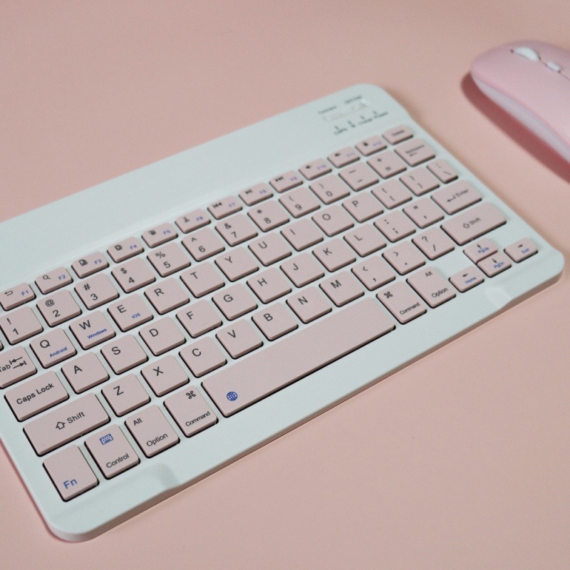 Wireless Bluetooth Keyboard and Mouse Set Suitable for Ipad, Apple, Xiaomi, Huawei Tablets and Mobile Phones, Rechargeable 10inch