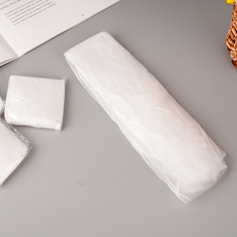 Elastic band disposable shawl scarf independent packaging 100 × 100 hair dye plastic oil-proof scarf