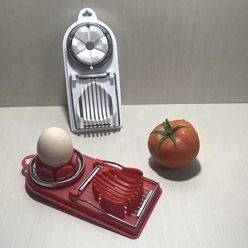 Egg Slicer Stainless Steel Egg Cutter Single-Use Cutting Multifunctional Preserved Egg Two-In-One Cutting Egg God