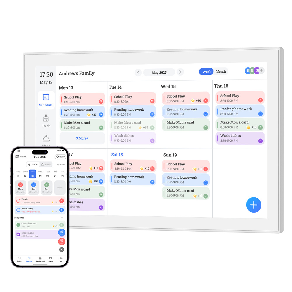 Новый 10.1 дюймовый умный календарь облачная фоторамка управление расписанием многофункциональный электронный фотоальбом Фотокуб