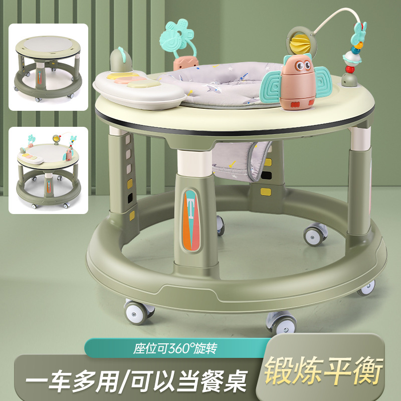 Baby walker for boys and girls multi-functional anti-rollover 7-18 months for boys and girls can sit and push children's stroller