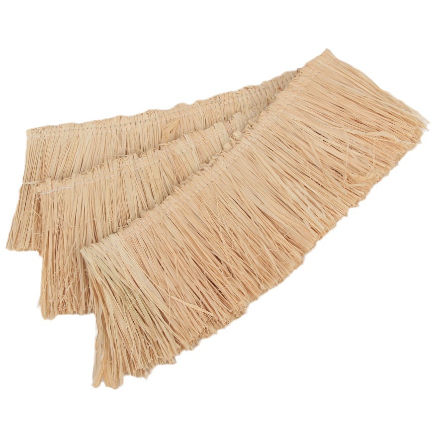 Natural raffia row whisker tassel lace home decoration plant crafts hanging ornaments straw flow whisker accessories