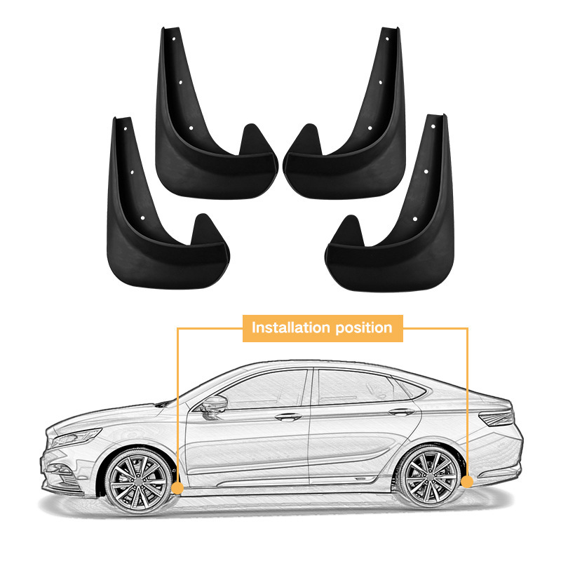 Suitable for Universal Small Version 4-Piece Mudguard, Cross-Border Export Automotive Supplies Modification Parts, Anti-Splash and Water-Proofing