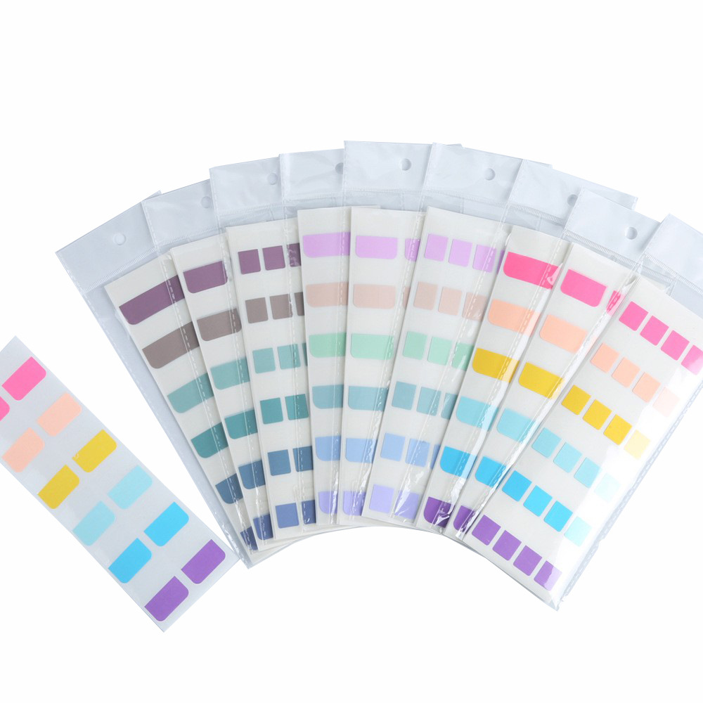 Creative Gradient Index Label Sticker Post-it Note Marker Paper Student Color Label Paper Lead Sticker