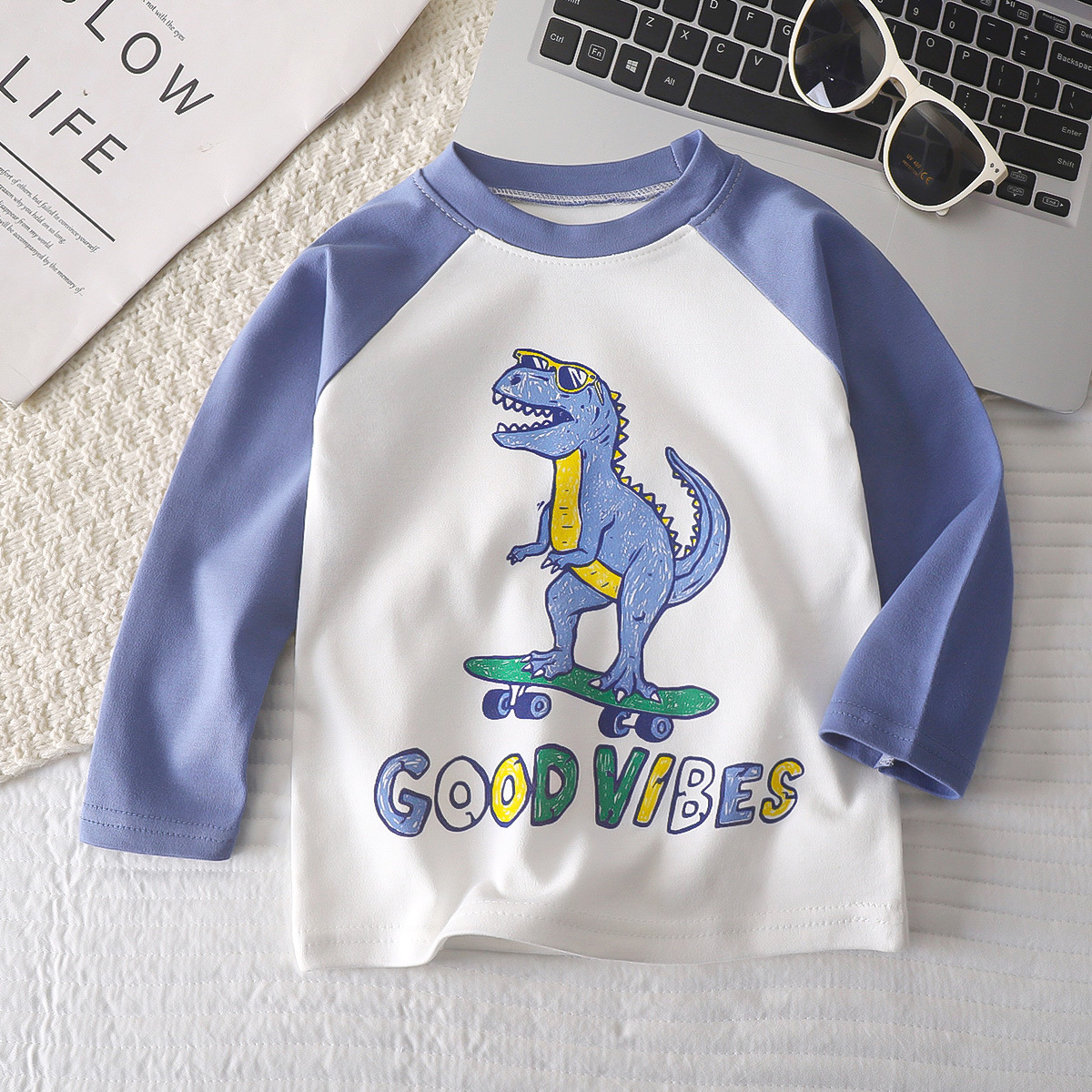 Children's Long-Sleeved T-Shirt Base Layer Autumn Pure Cotton New Baby Boys and Girls Base Layer Clothing Children's Clothing
