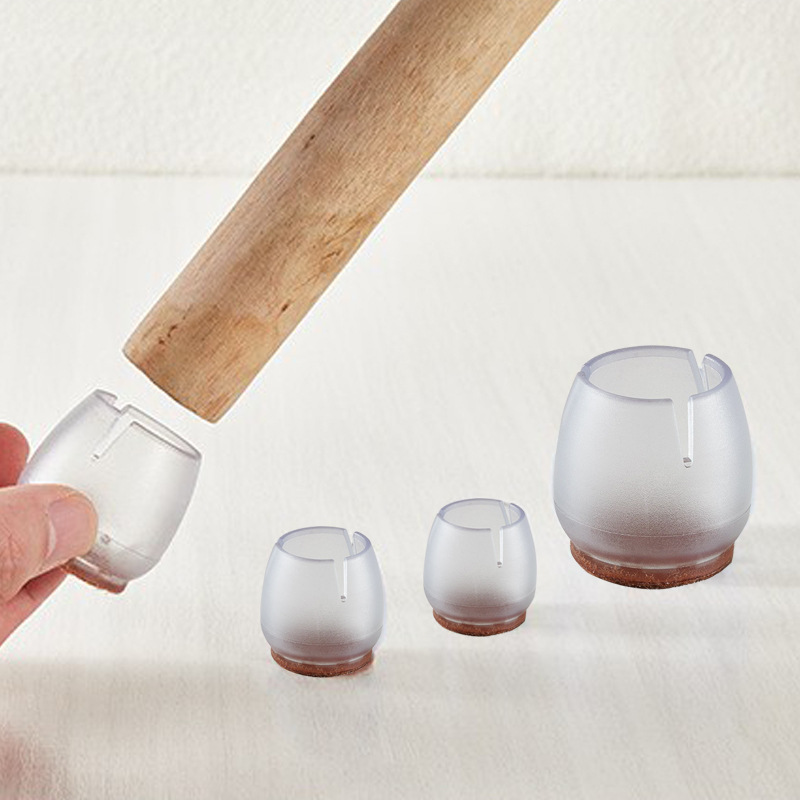 Non-Slip Table and Chair Foot Covers, Thickeneded Wear-Resistant Stool Table Foot Protective Cover, Table Leg and Stool Foot Anti-Falling Soft Rubber Chair Foot Pads