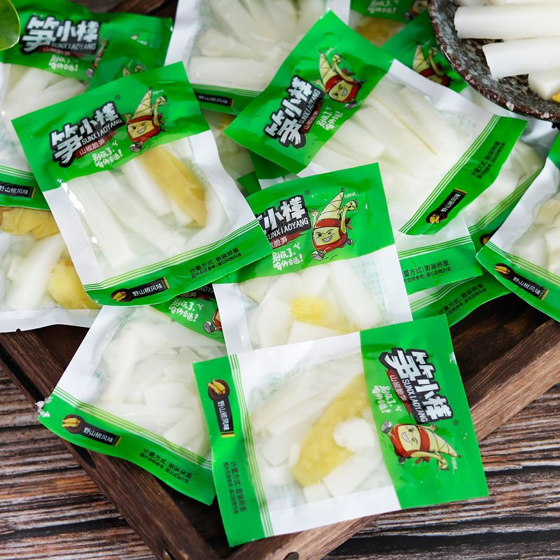 Lightning warehouse bamboo shoot small sample pickled pepper crisp bamboo shoot fresh mountain pepper crisp bamboo shoot dried bamboo shoot bamboo shoot pointed wild mountain pepper about 20 g/bag