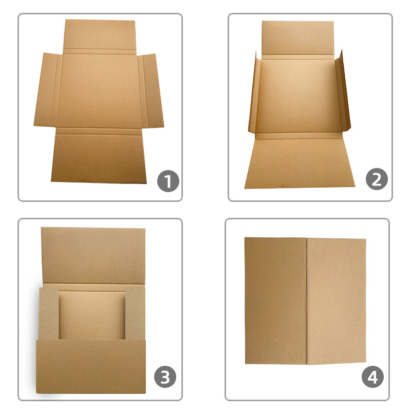 Lp Vinyl Record Box Corrugated Paper Packaging Box Express Delivery Photo Frame Amazon Middle-Sealed Box Delivery Box with Logo Printing