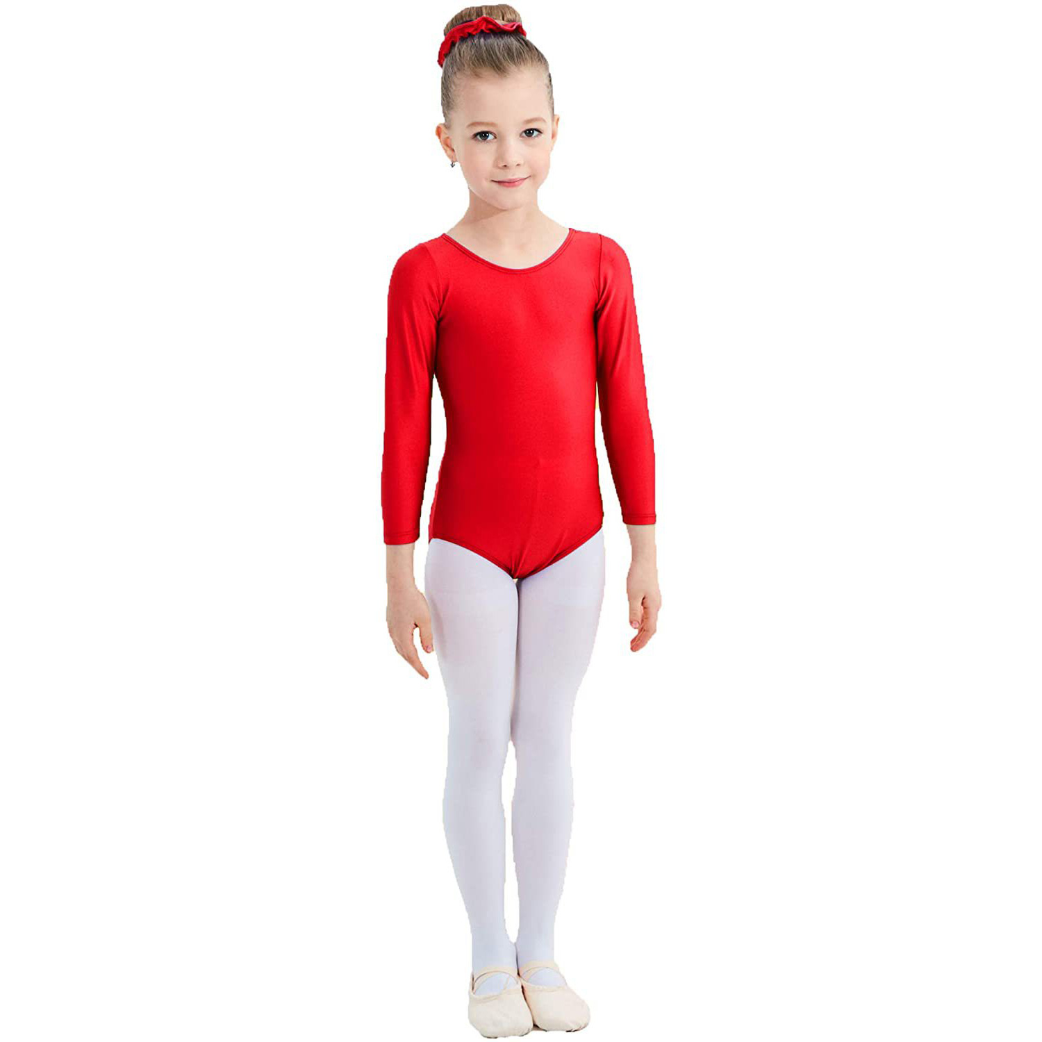 Cross-Border Amazon Tutu Clothing Girls Long-Sleeved Autum Practice Clothes Jumpsuits Kidsren's Dance Clothes Girls