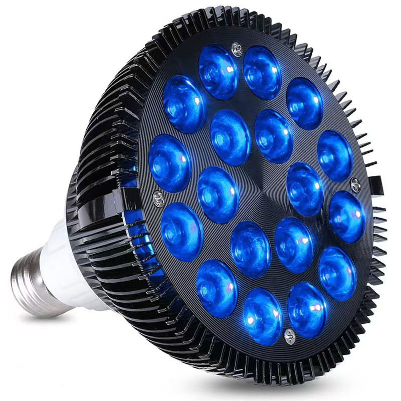 Amazon's Best-Selling Par38 Blue Light Lamp 54W Blue Light Spotlight 460 Waveband E27 Screw-Mount Led Super Bright Commercial Use