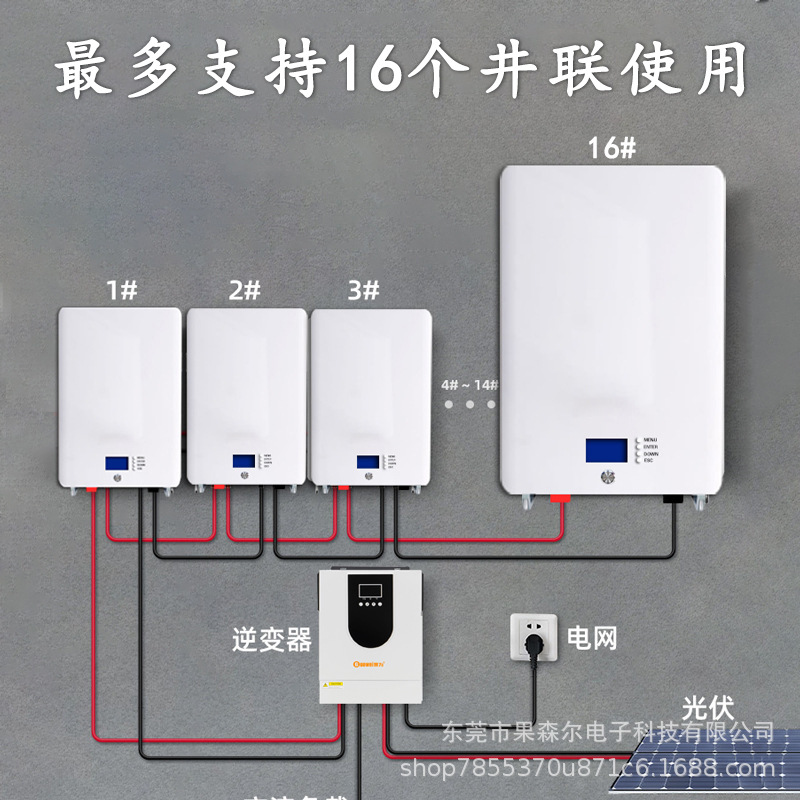 51.2V100Ah314Ah Household Energy Storage Lithium Iron Phosphate New Energy 5Kwh 15Kwh Wall-Mounted Photovoltaic Power Generation