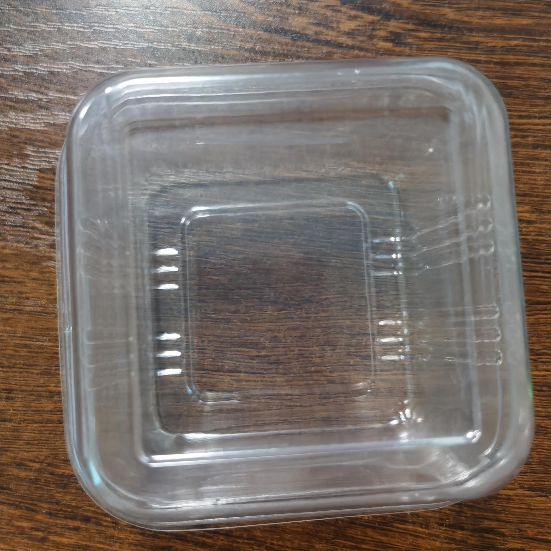 High transparent square square milk box ice cream baking packaging high cover mousse cake