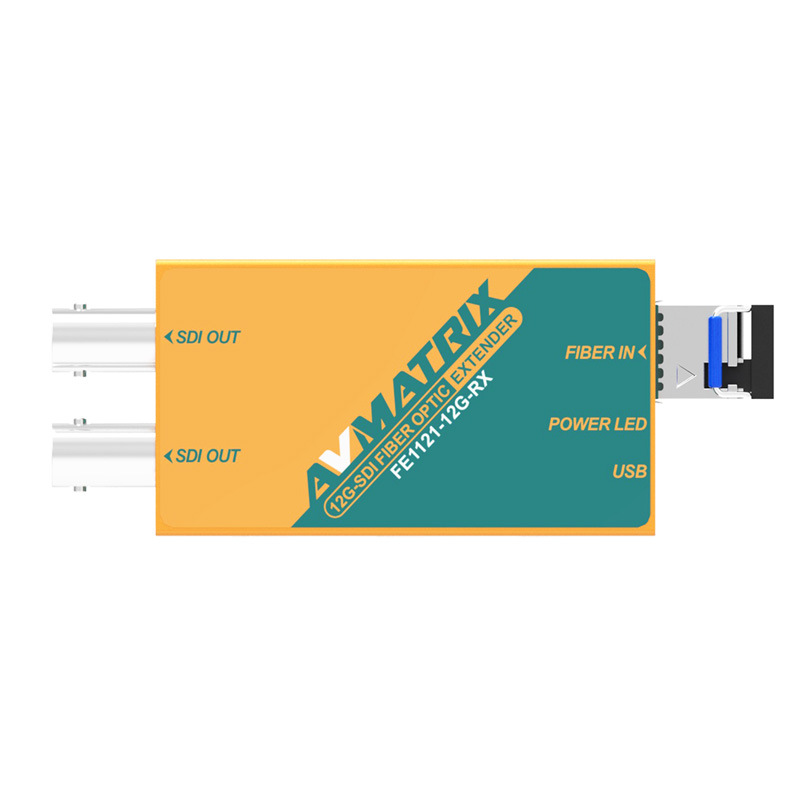 Avmatrix Optical Transceiver Fiber Optic 12G-Sdi 10Km Fe1121-12G Long-Distance Transmission