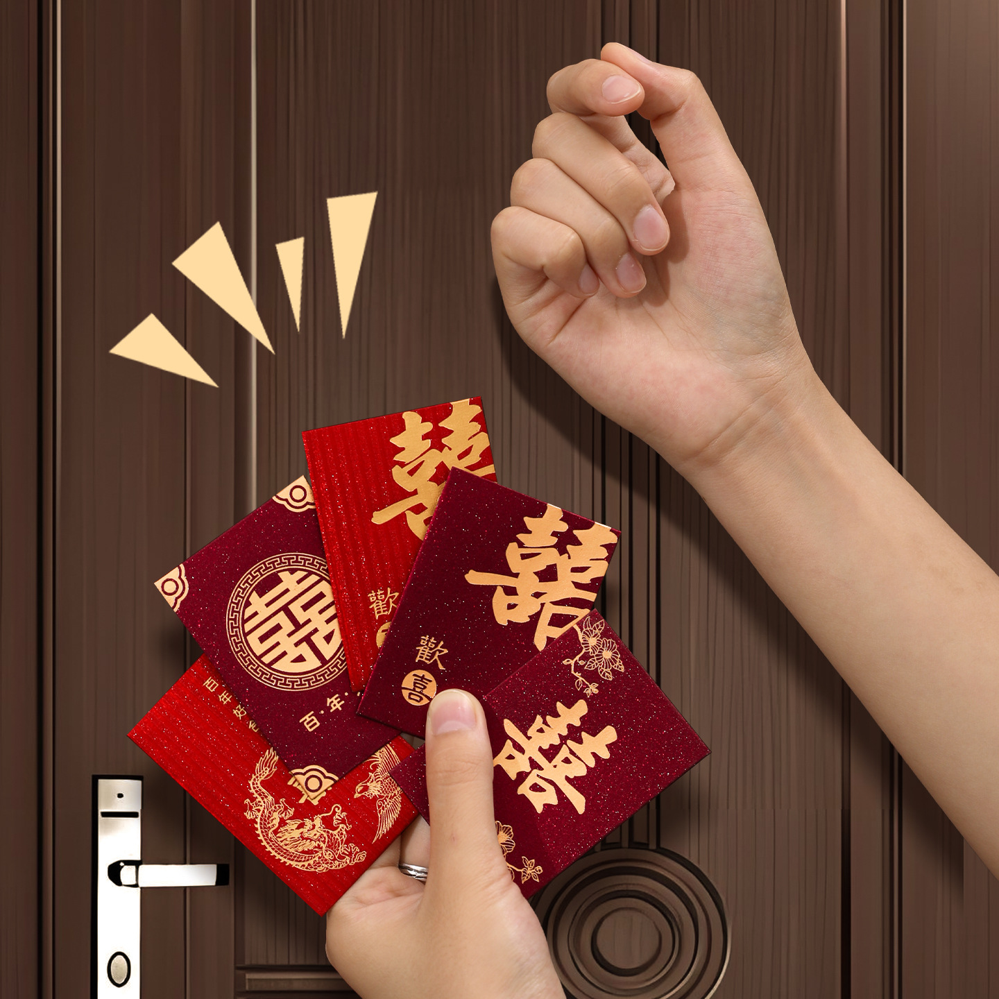 2026 New Wedding Mini Red Envelopes Wholesale Red Packets for Wedding Door-Blocking Supplies Small Red Envelope Bags
