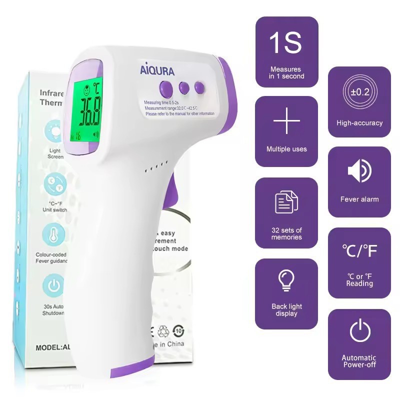 Handheld Forehead Thermometer Medical Special Precision Thermometer Baby Thermometer Ad802 Manufacturer Export English