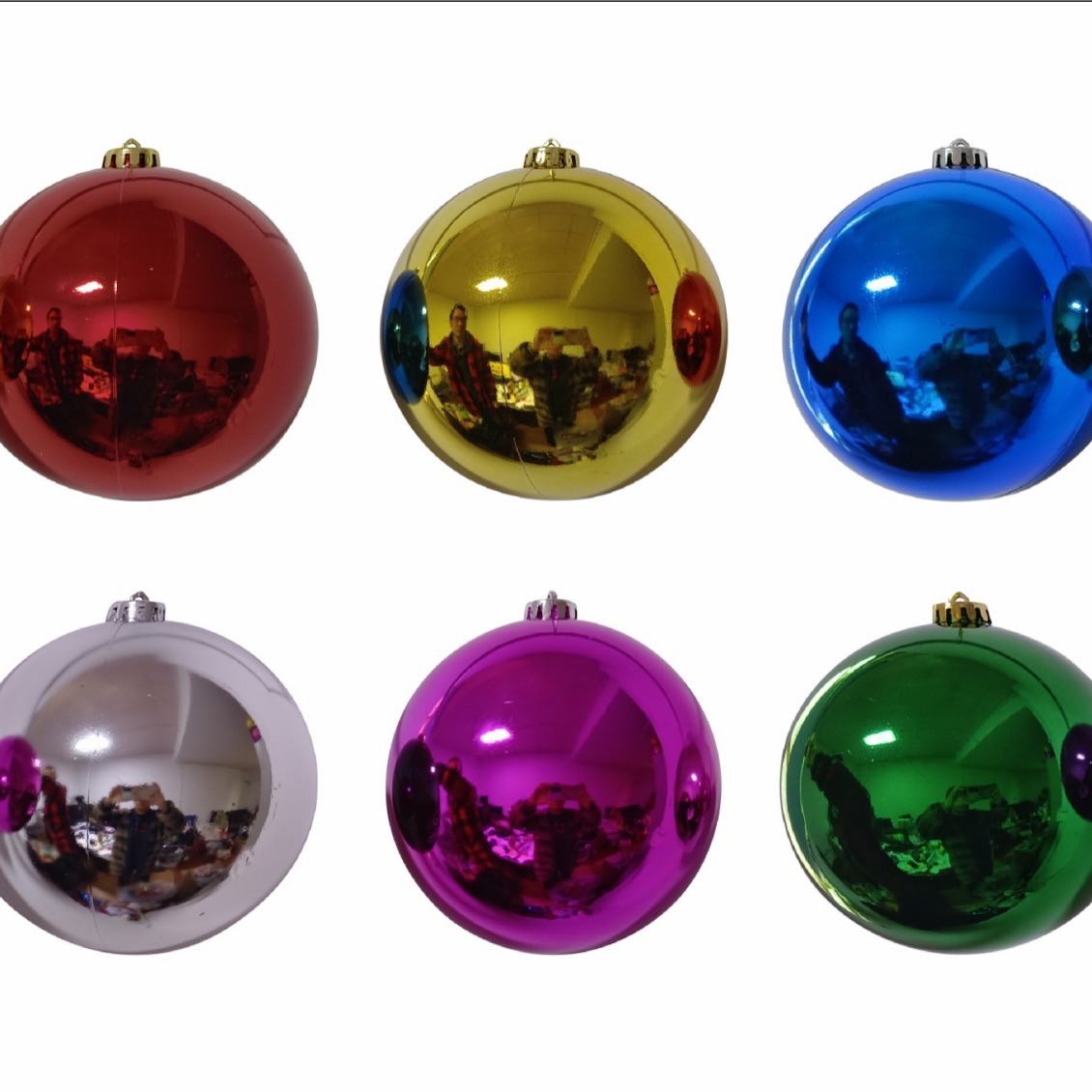 Большой Рождественский шар диаметром 2см-60см гальванизированный яркий матовый декоративный шар