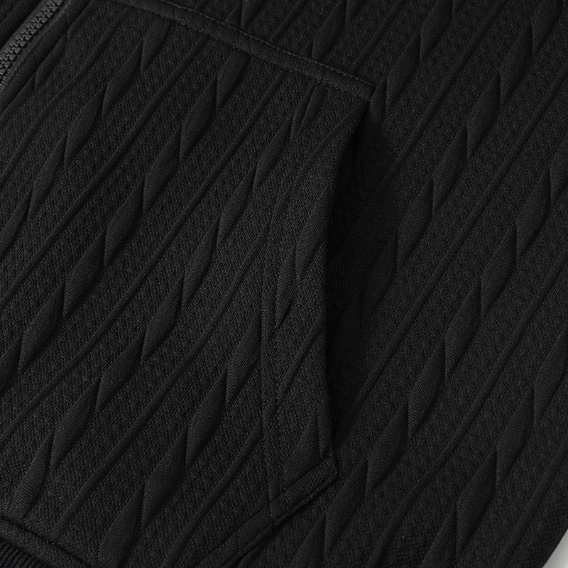 Casual Sweatshirt Cardigan Men's Spring and Autumn Trendy Brand Loose Hooded Simple Jacket Men's Jacquard Autumn Top