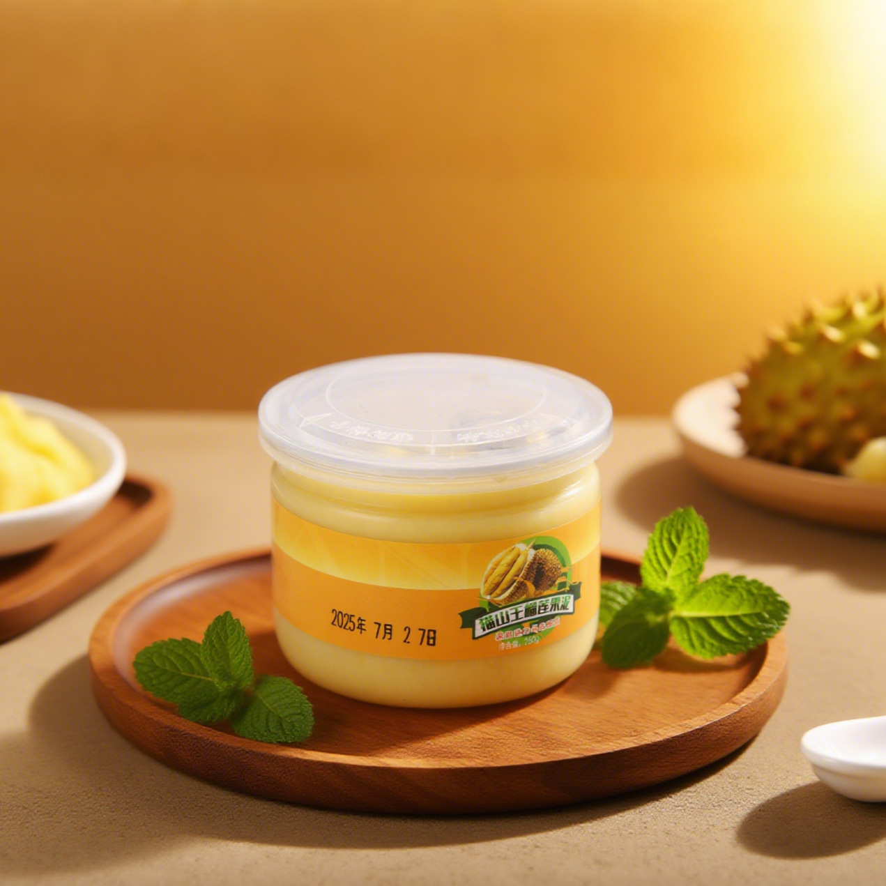 Musang King Durian Puree Jam Tree Ripe Authentic Malaysian Origin Imported