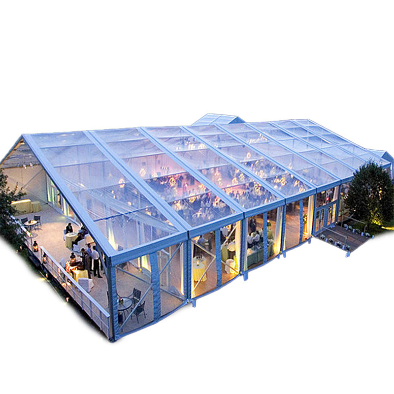 Transparent Pvc Tent Wedding Foreign Event Celebration Outdoor Banquet Tent Can Be Built into a Church Herringbone Large Tent