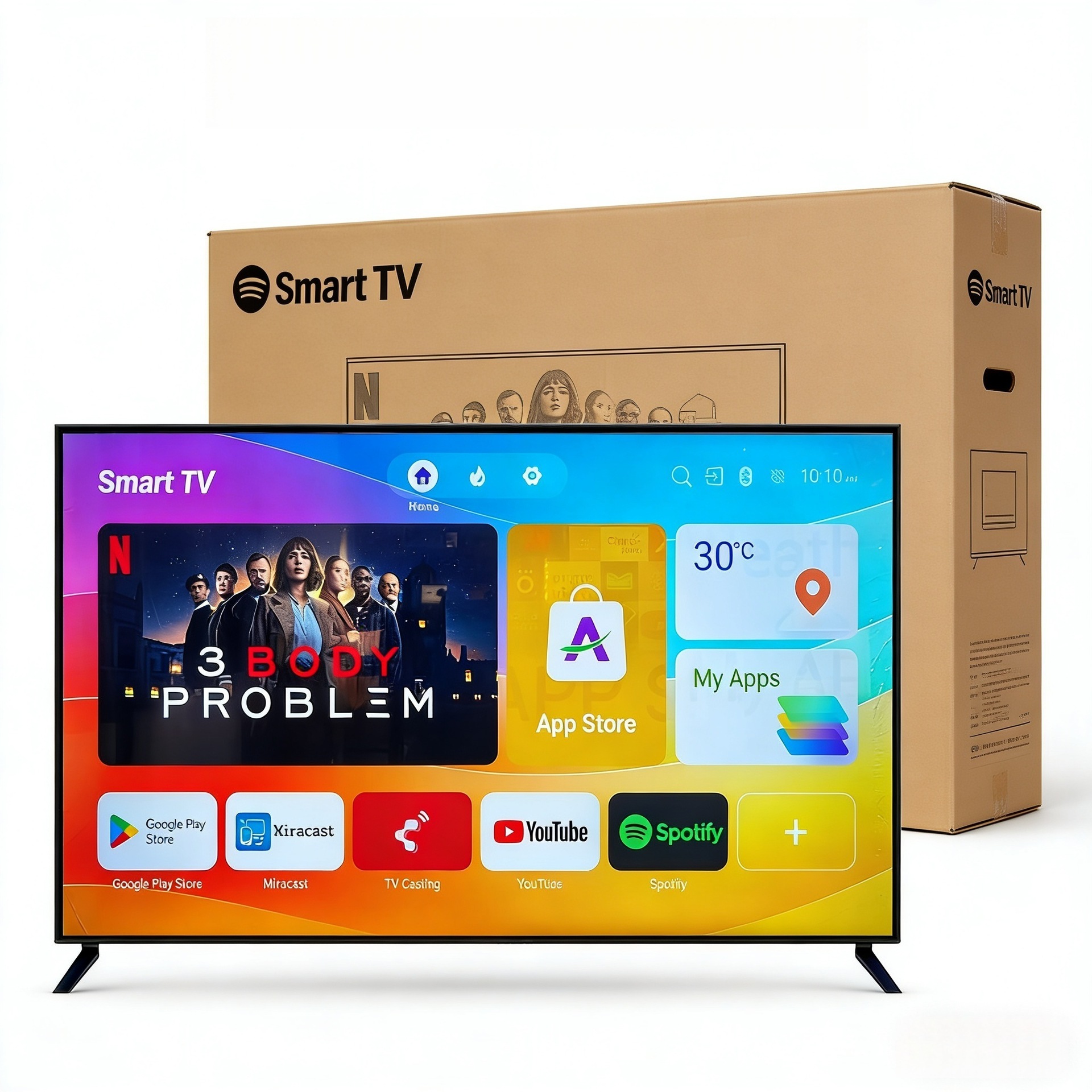 Русский телевизор 32/43/55/75/85 дюймов Android Smart TV