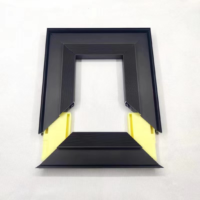 Smart Bathroom Mirror Cabinet Door Aluminum Bathroom Mirror Outer Luminous Frame Aluminum Alloy Profile Spot Factory Direct Sale