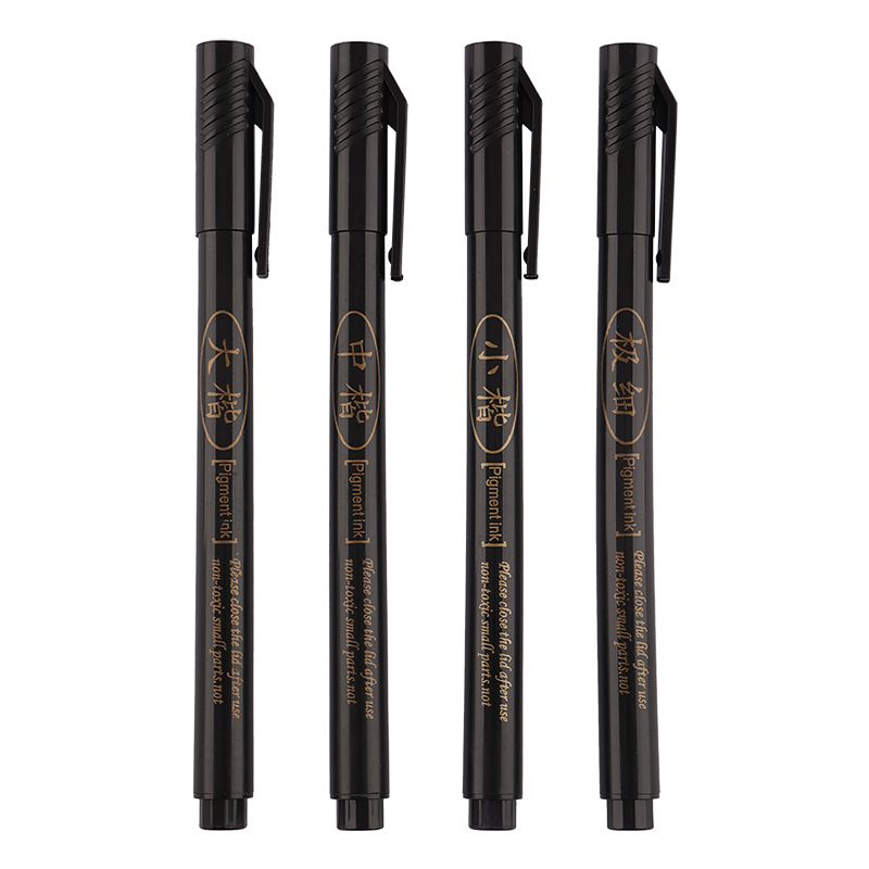 Tiktok-Style Calligraphy Pen Soft Pen for Handwriting Practice, Signature Pen, Available in Large, Medium, and Small Sizes, with Ultra-Fine Nib, Refillable Ink