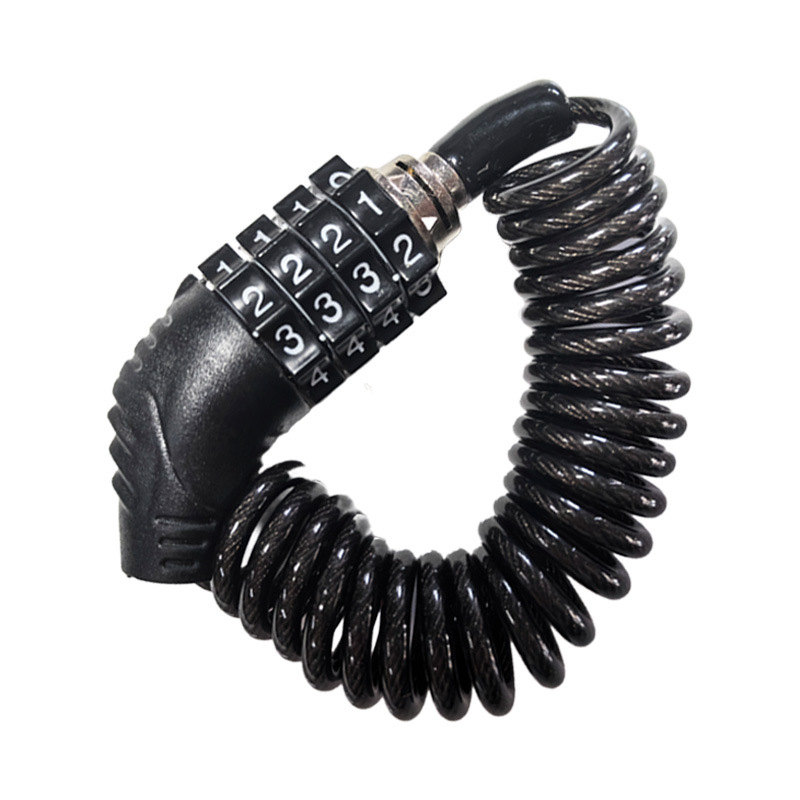 Bicycle portable telescopic steel wire password helmet lock motorcycle lock mountain bike road bike helmet password lock