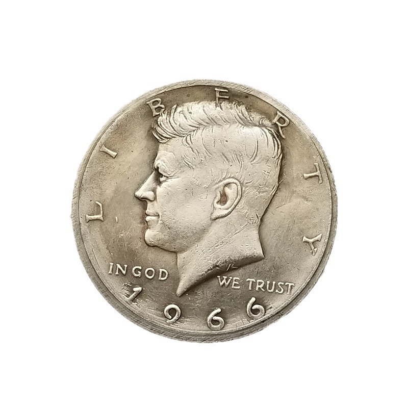 Antique Crafts 1966 American Brass Silver-Plated Material Kennedy # T2023