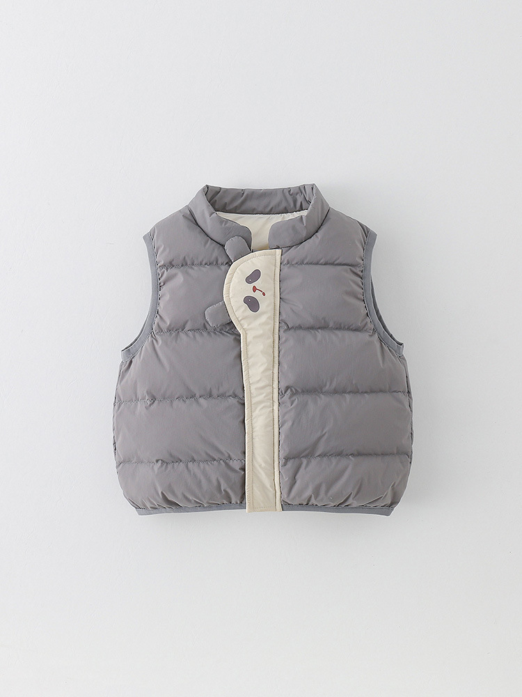 Baby down Vest Winter New Style for Girls, 90% White Duck down Sleeveless Jacket, Lightweight Boys' Clothing, Class a