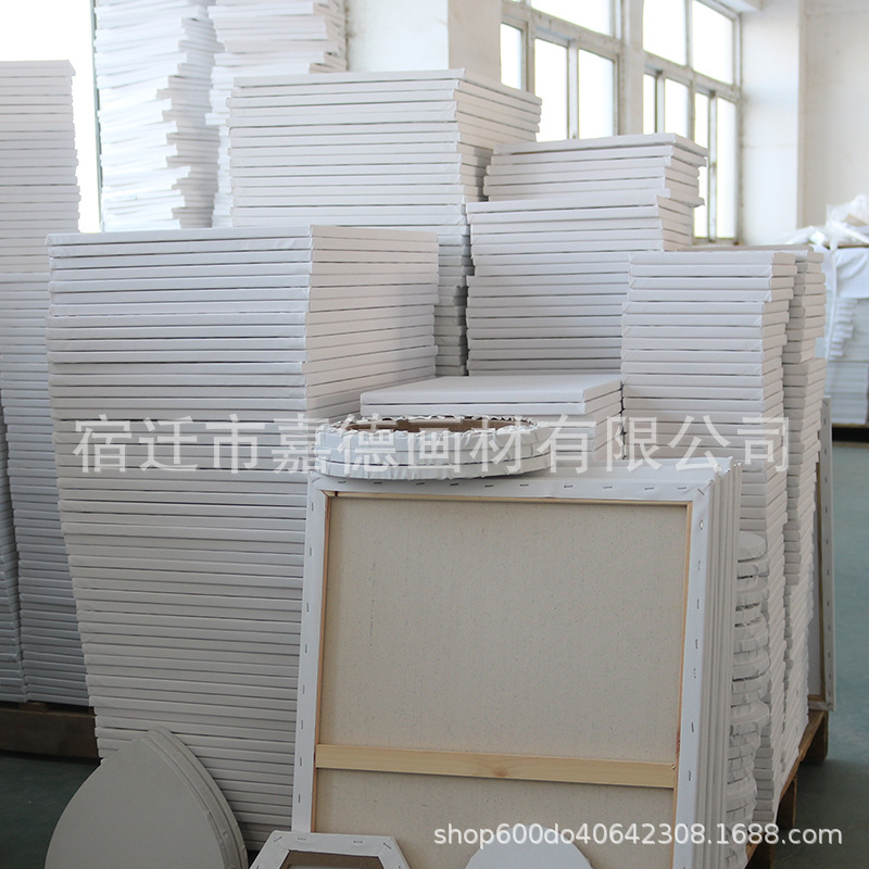 Factory wholesale oil painting frame cotton canvas canvas frame round shaped propylene gouache painting oil painting board canvas frame