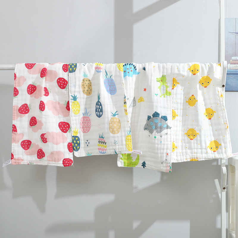 Baby Gauze Small Square Six-Layer A Pure Cotton Baby Spit Towel Soft High Density Gauze Newborn Small Towel