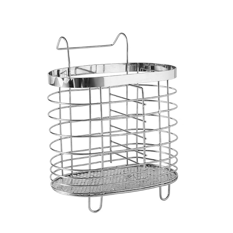 Chopsticks holder household chopsticks cage stainless steel chopsticks holder hanging drainer kitchen storage tableware cage chrome plated