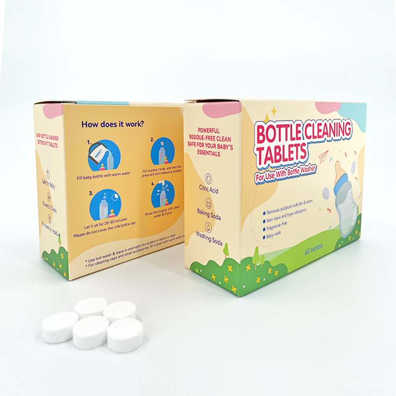 Customized Bottle Machine Cleaning Tablets, Special Descaling, Odor Removal and Sterilization Cleaning Agent for Milk Stains, Safe and Environmentally Friendly for Mothers and Babies
