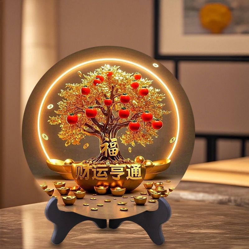 Дерево, привлекающее удачу для дома, круглой формы, прикроватный столик, декор для дома, телевизионный шкаф для гостиной, кофейный столик, винный шкаф