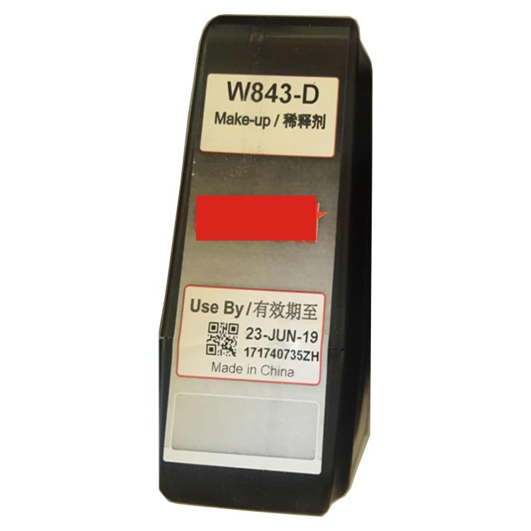 Original W843-D Thinner for Small Character Inkjet Printer Packaging Production Date Number Coding Machine Consumables